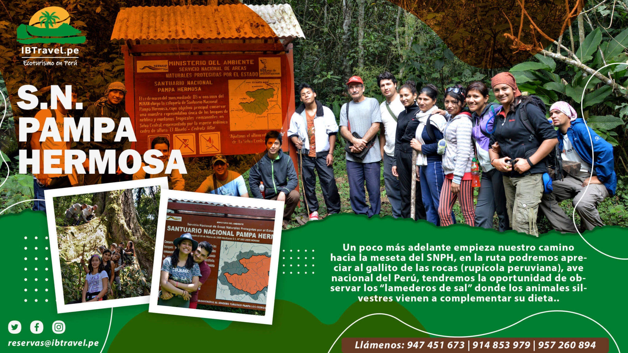 Santuario Nacional Pampa Hermosa Tours Chanchamayo IBTravel IBtravel