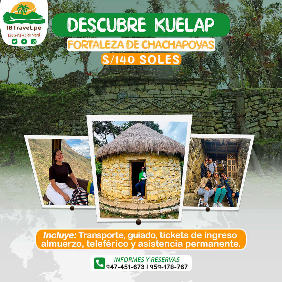 Descubre Kuelap – Chachapoyas – IBTravel DESCUBRE KUELAP: Visitaremos el complejo arqueológico tomando las Telecabinas de Kuelap, desde la comunidad Nuevo Tingo, hasta llegar a la Malca, de ahí iniciaremos la caminata.