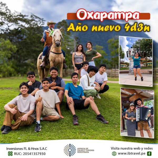 Paquete turístico de 4 días y 3 noches en Oxapampa - Año Nuevo - IBTravel